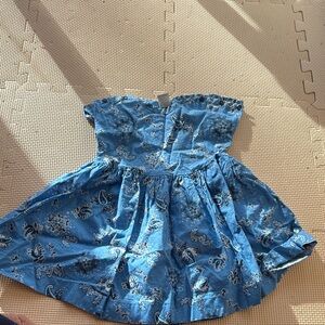 Petit Bateau Blue Floral Kids Dress